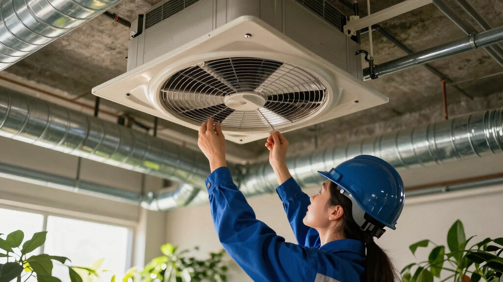 best ceiling mounted circulation fan for plant rooms