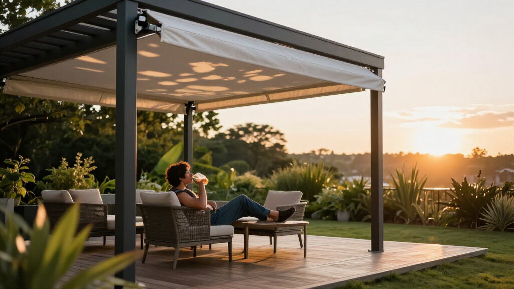 best premium pergola with retractable canopy