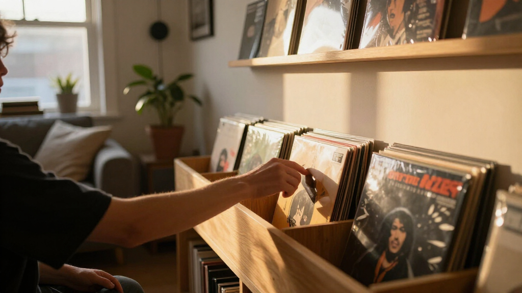 best wall mounted vinyl record display shelf