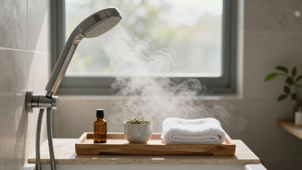 shower steam system for aromatherapy
