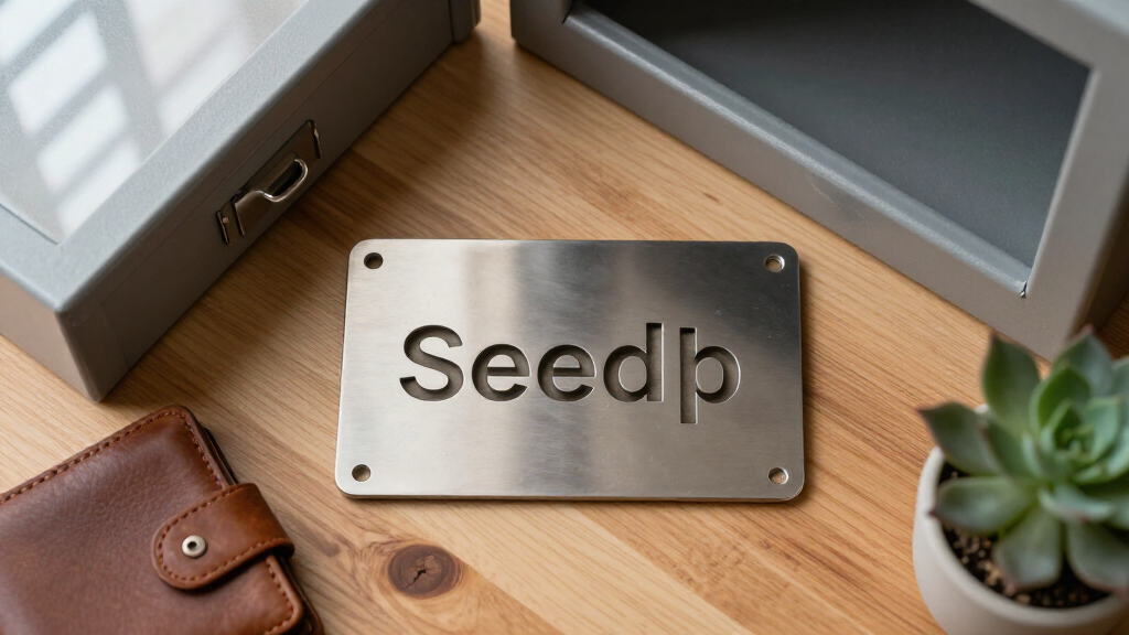 best titanium seed phrase backup plate for fire protection