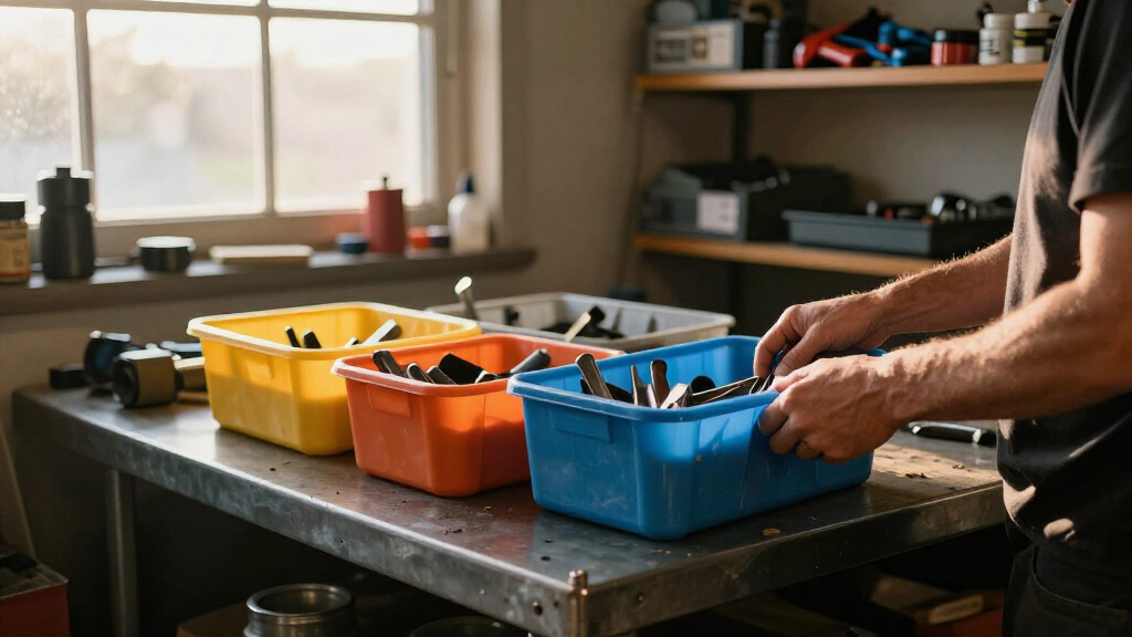 automotive garage organization bins
