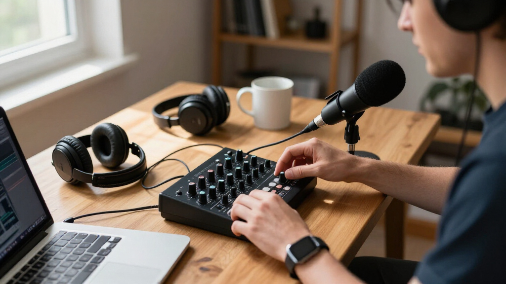 USB audio mixers for podcasting