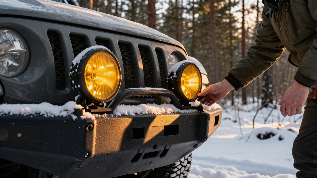amber fog light pods for dust and snow