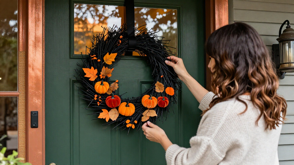 Halloween door wreaths