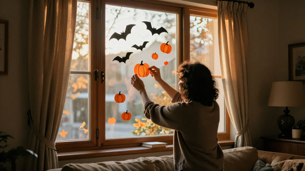 Halloween window decorations