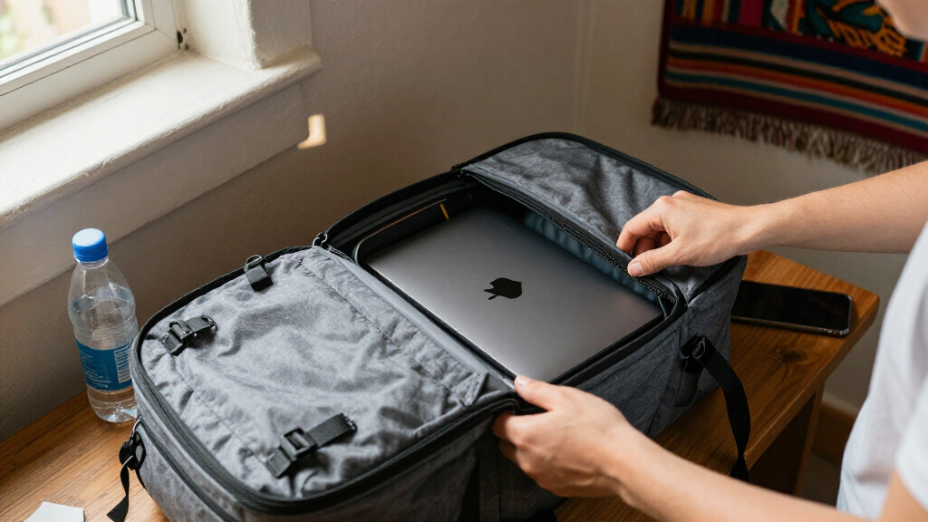 compact travel backpacks with laptop compartments