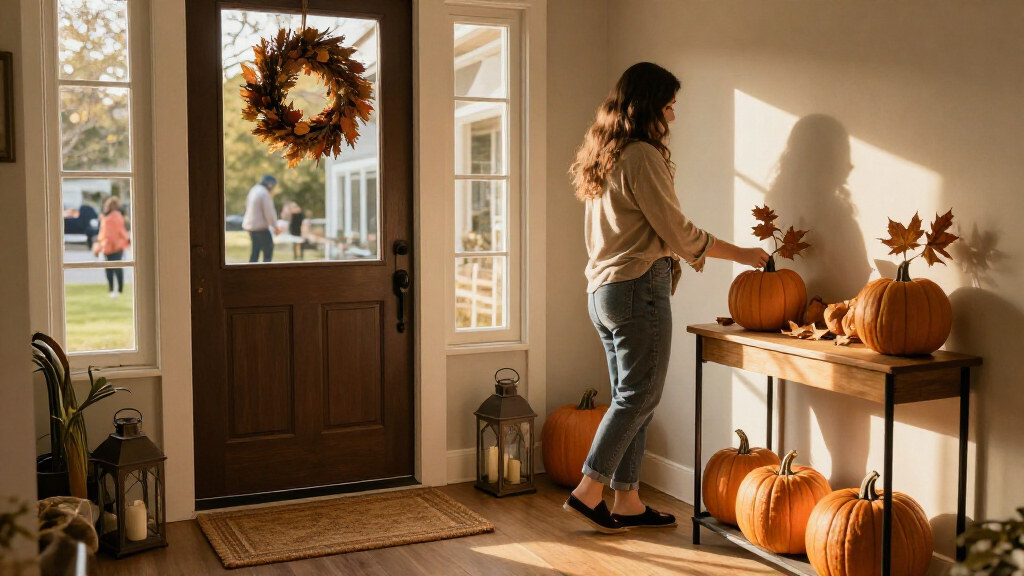 Halloween entryway decorations