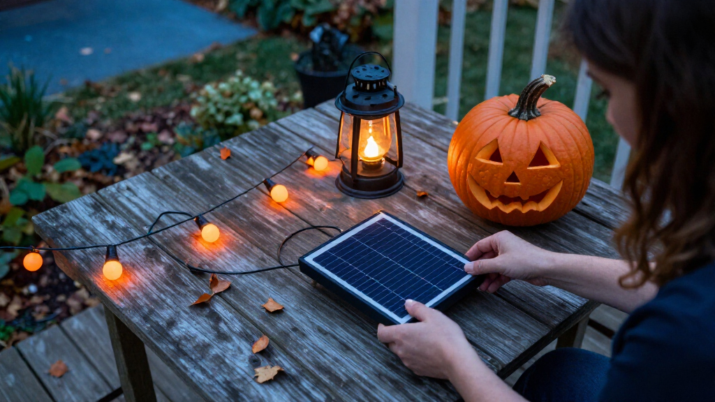 solar powered Halloween decorations