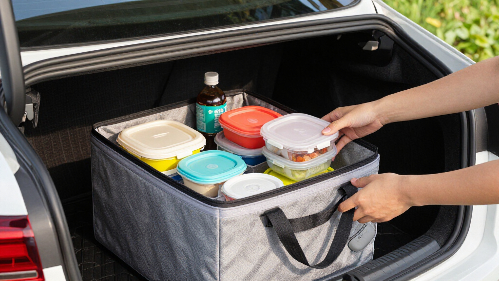 trunk organizer with cooler