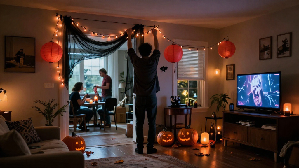 horror movie themed party decor