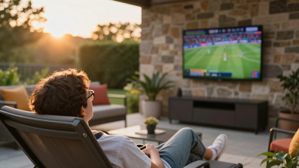 best partial sun outdoor tv for patio sports viewing