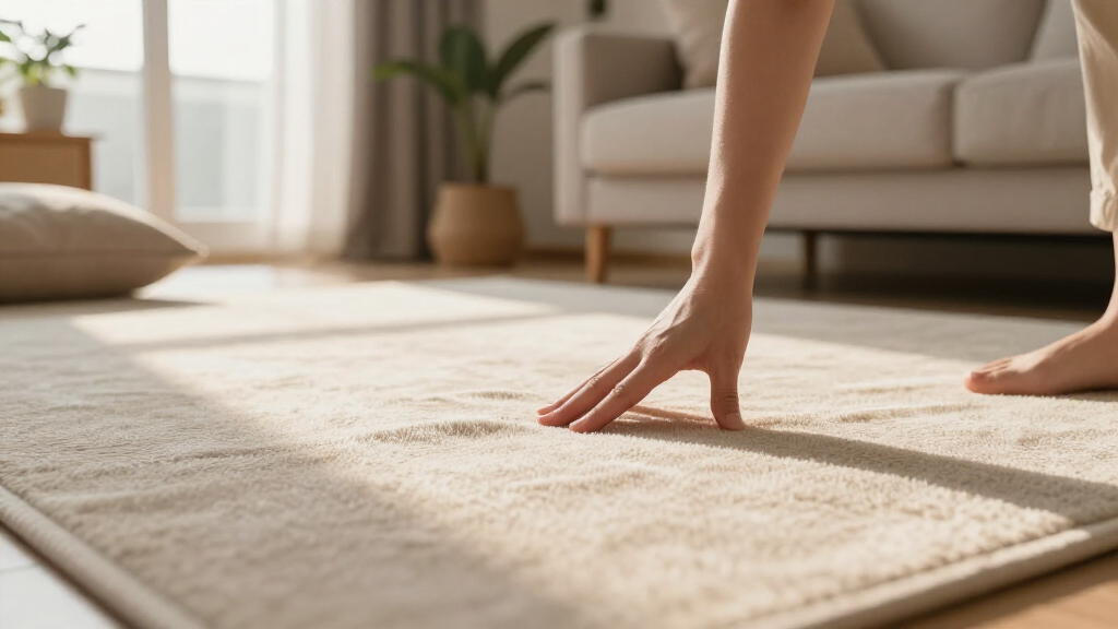 yilong neutral palette silk carpet