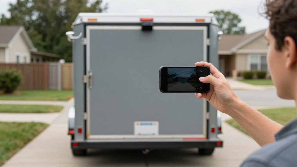 backup camera system for enclosed trailer