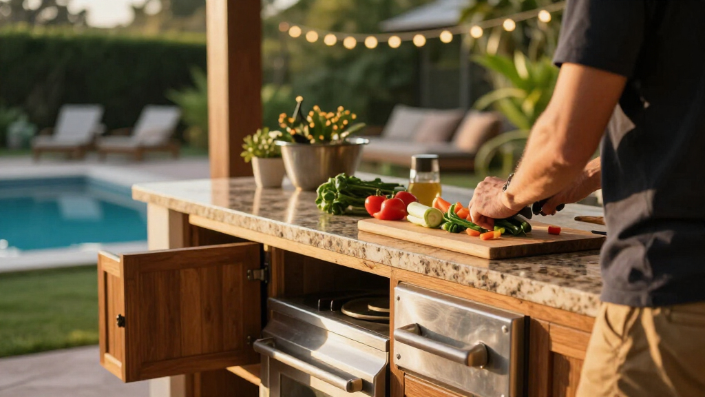 best outdoor kitchen island with storage