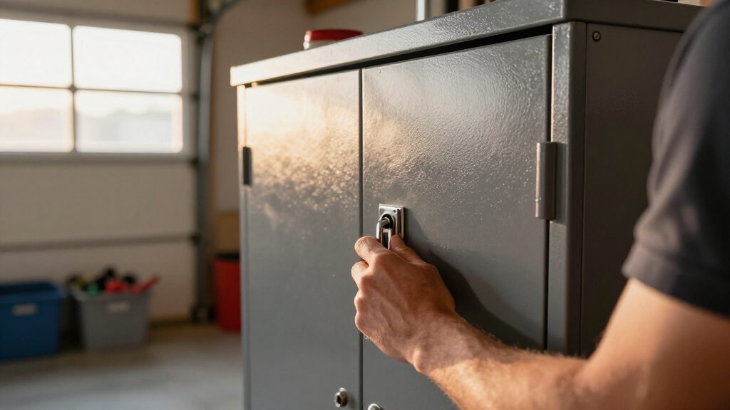 steel garage cabinet set lockable