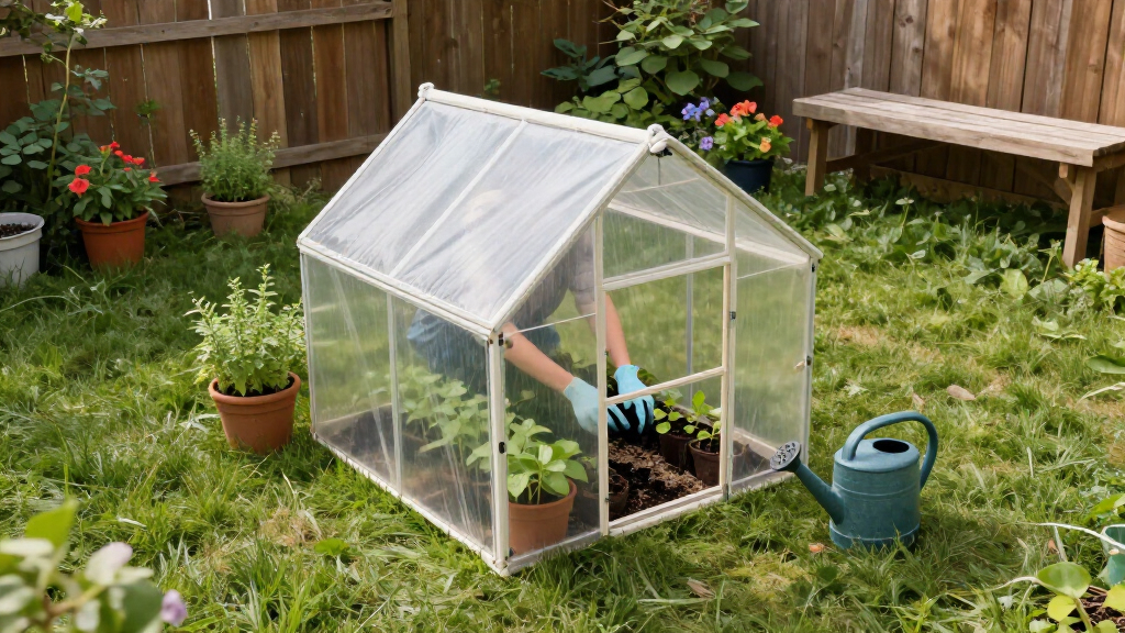 polycarbonate greenhouse kit for small backyards