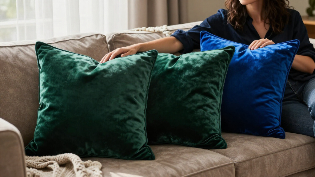 luxury velvet throw pillows
