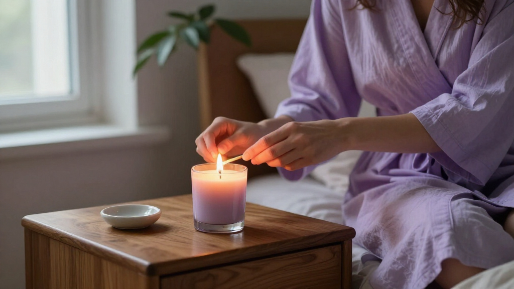lavender candle for relaxation