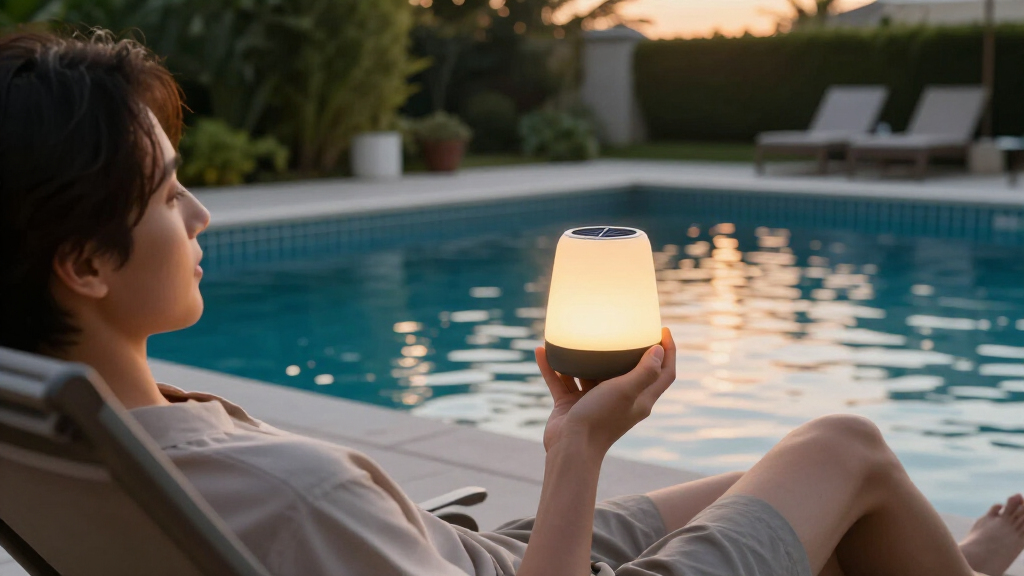 solar-powered floating pool lights