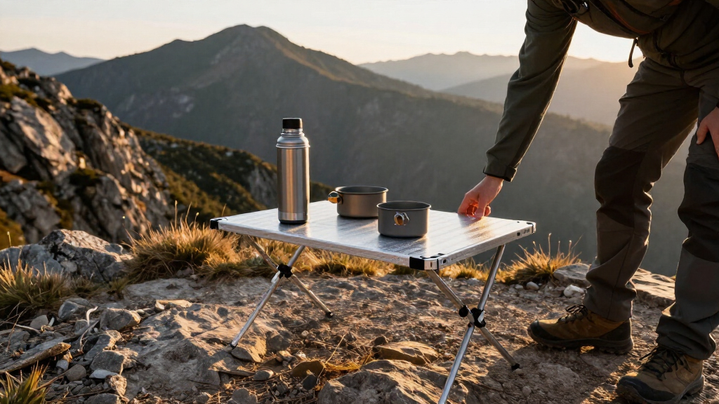 best camping table aluminum premium for extreme weather on mountain road trips