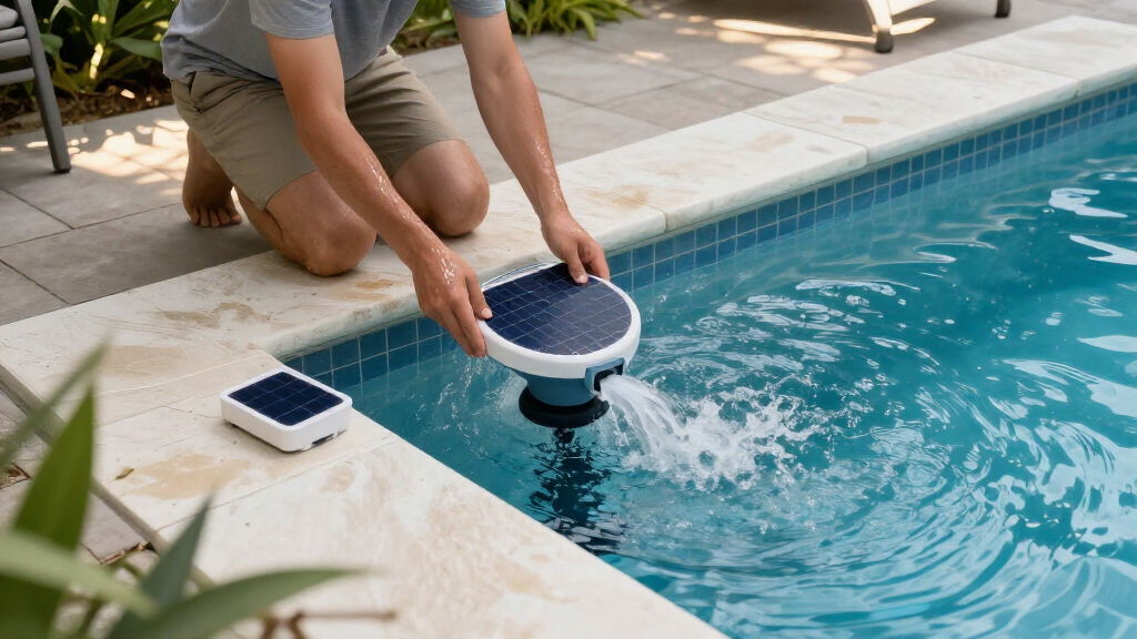 solar powered pool fountains