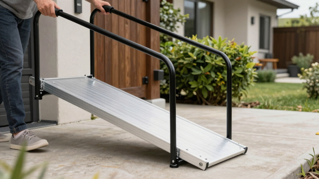 best aluminum wheelchair ramps with handrails