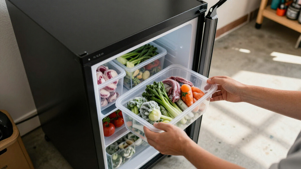 upright freezer for garage storage
