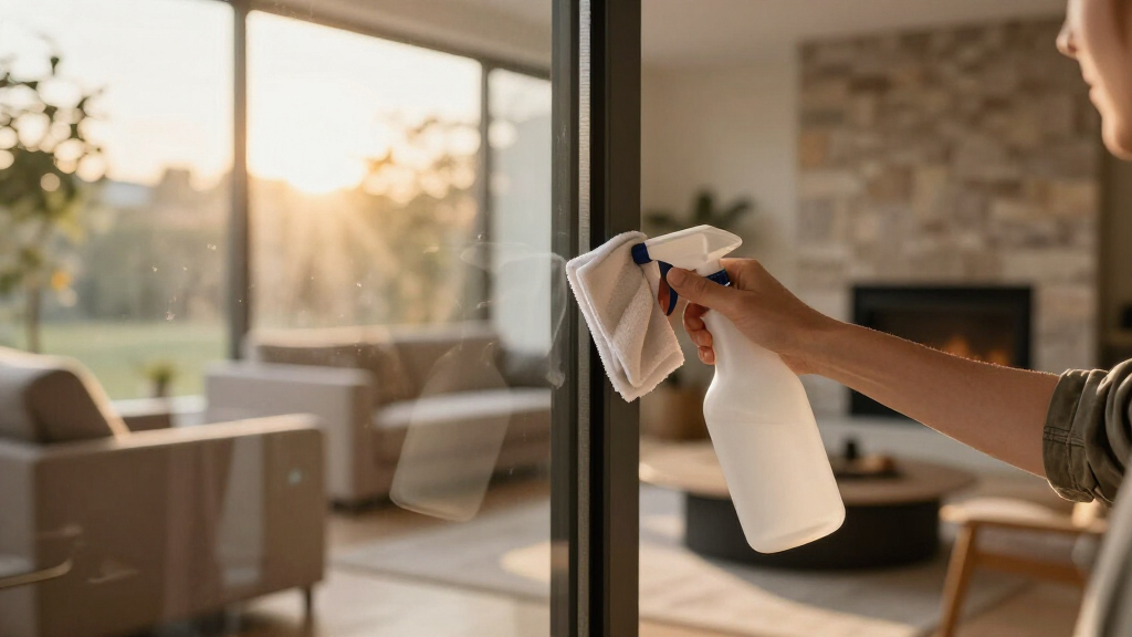 quiet glass cleaner for fireplace