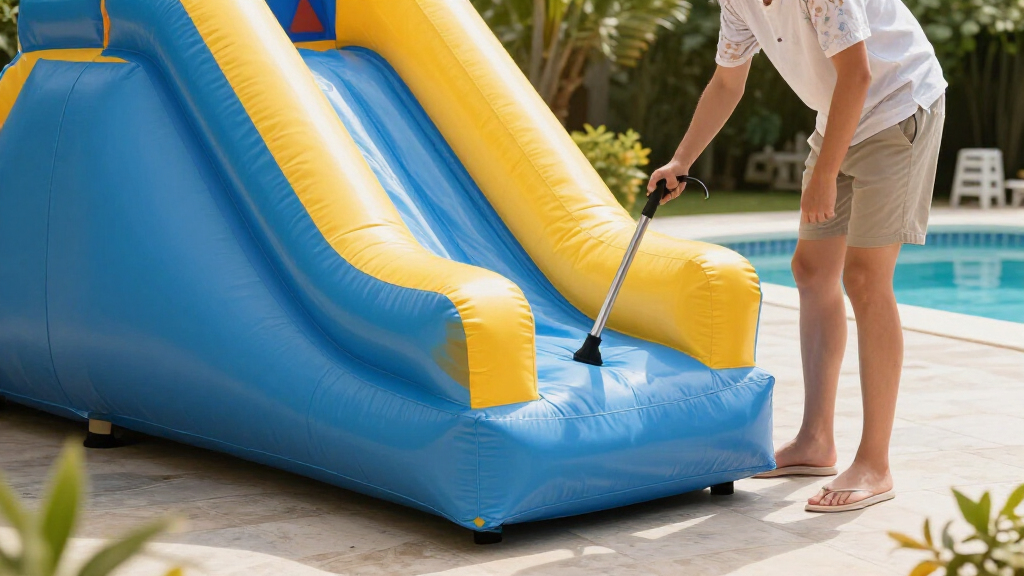 quick setup inflatable water slides with pump