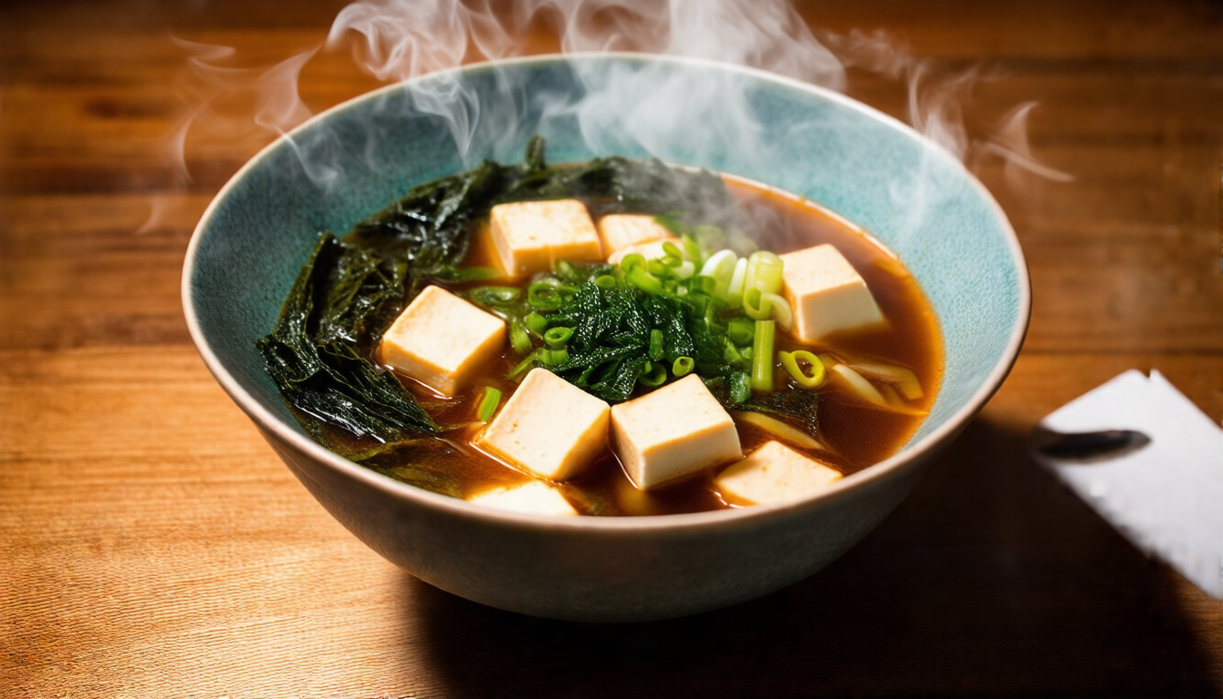 Warm Your Soul: Savory Miso Soup with Tofu and Seaweed Delight