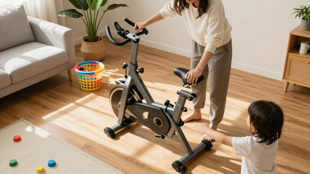 folding exercise bikes upright