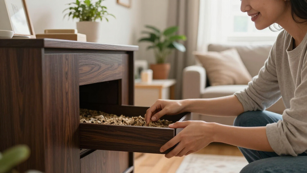 best cat litter furniture cabinet hidden