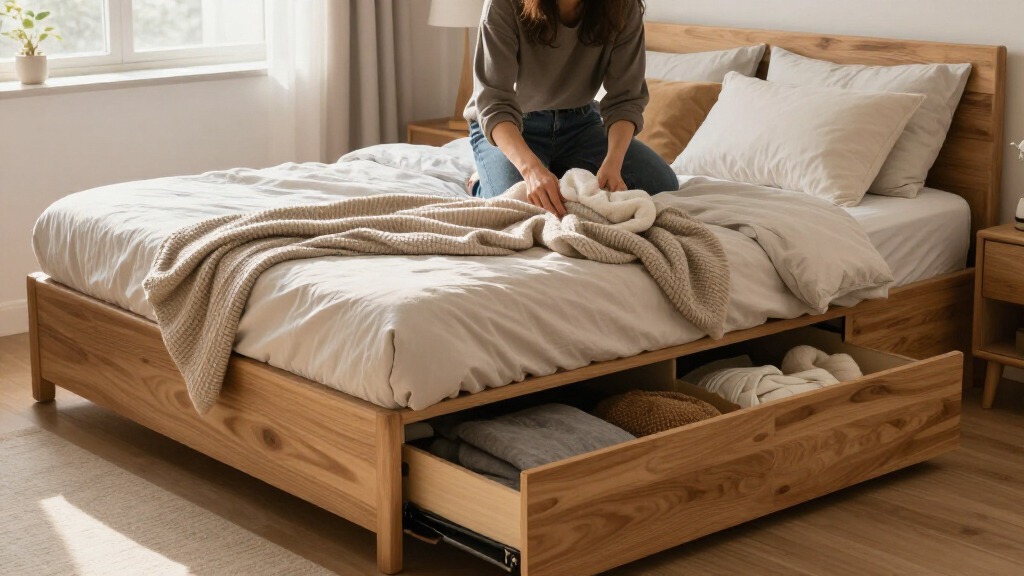 best storage bed frame king size
