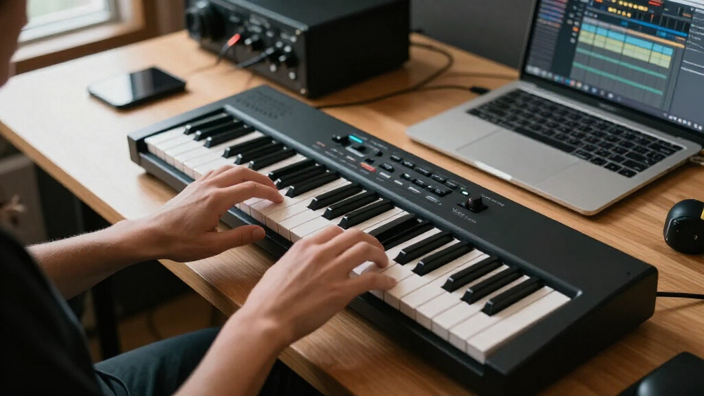 midi keyboard with polyphonic aftertouch
