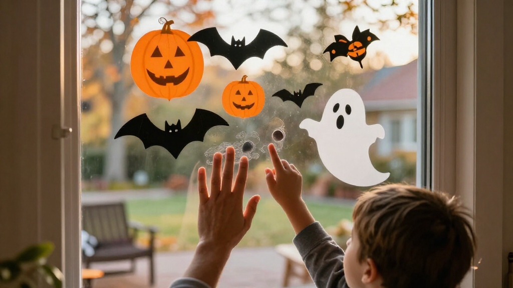 Halloween window clings