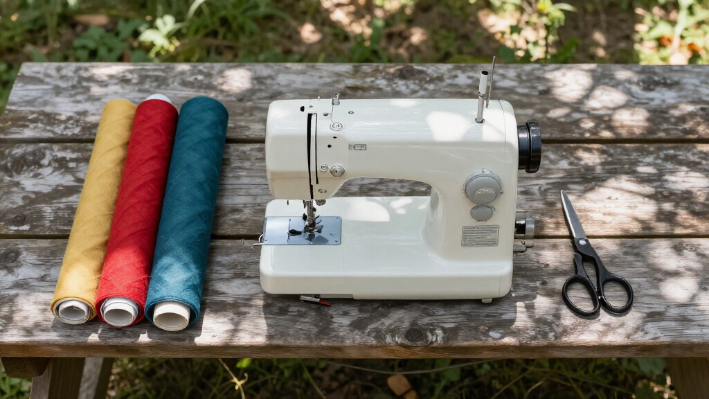 sewing machine for outdoor use