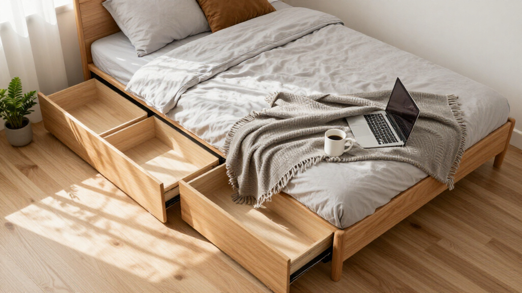storage beds with drawers for small spaces