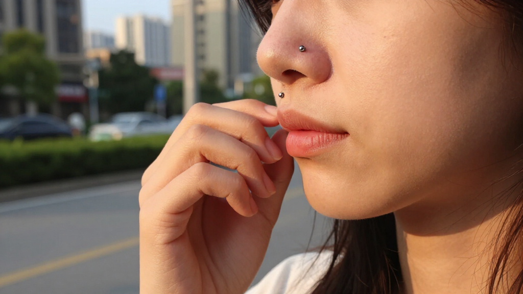titanium internally threaded nostril stud for new piercings