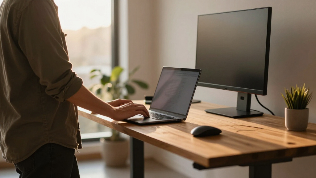 l shaped standing desk