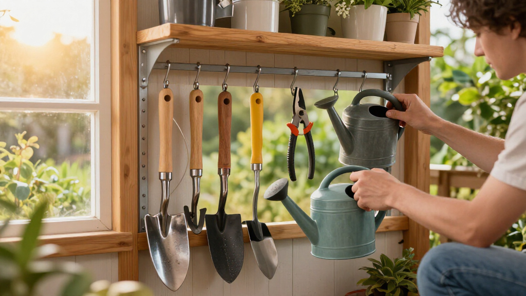 garden tool organization storage