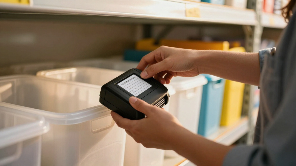 Label printer for shelf tags and bins