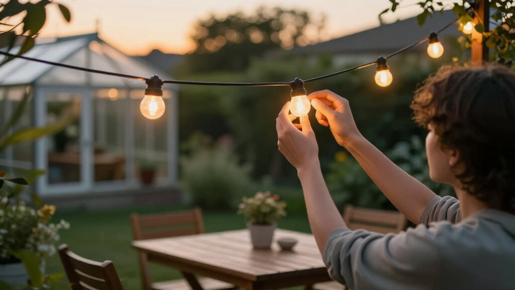 garden outdoor string lights