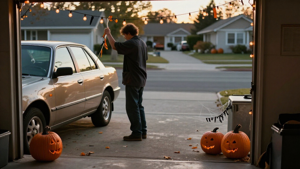 Halloween garage decorations
