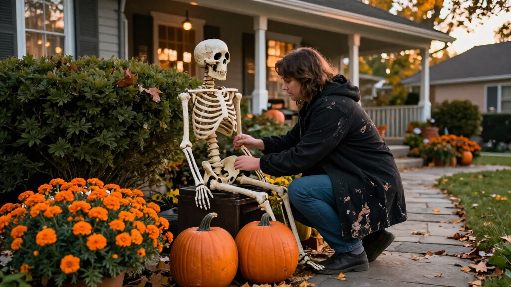 outdoor Halloween animatronics