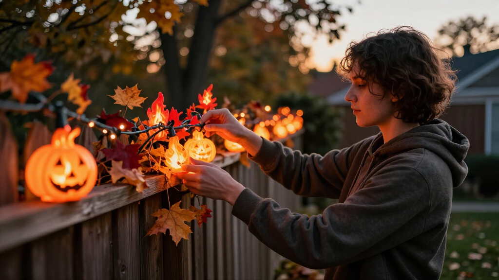 best halloween flame effect lights outdoor