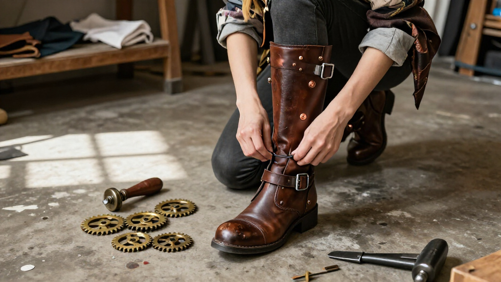 steampunk cosplay boots