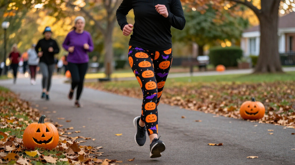 women's Halloween running leggings