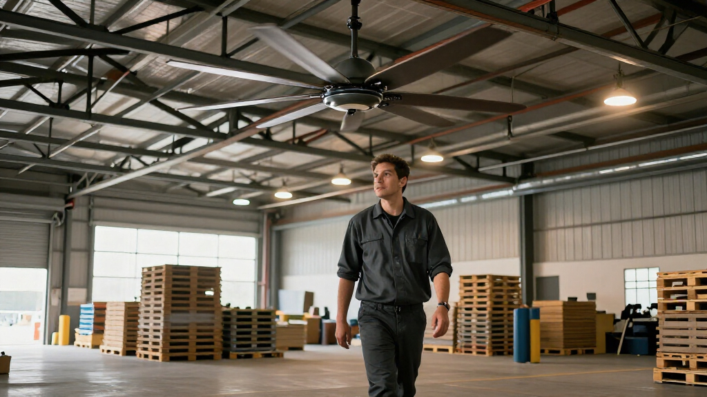 high cfm industrial ceiling fans for large warehouses