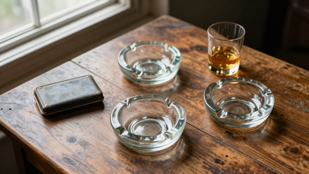 best vintage glass ashtrays